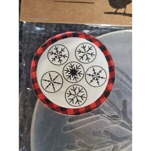 NEW JRV  15mil Reusable Set Of  6 Mini Snowflake Stencils 5.5"